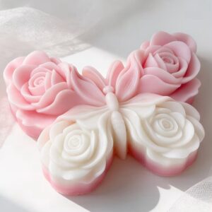 moule en silicone papillon/rosé-ref:PL01-(8/5cm)